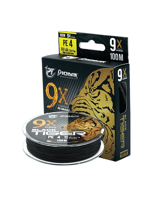 Black Tiger 9xBraid 15lb PE#0.8 100m (0.14mm)