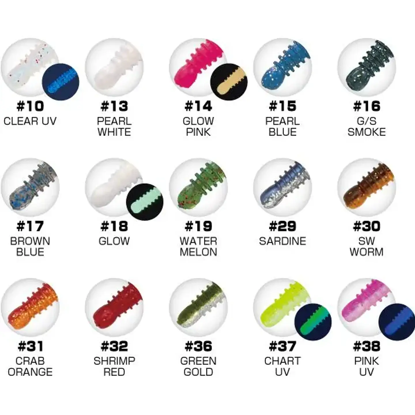 Vinilo Cultiva Rock'N Bait Ring Twin Tail 1.5 pulgadas / 12pcs/  4