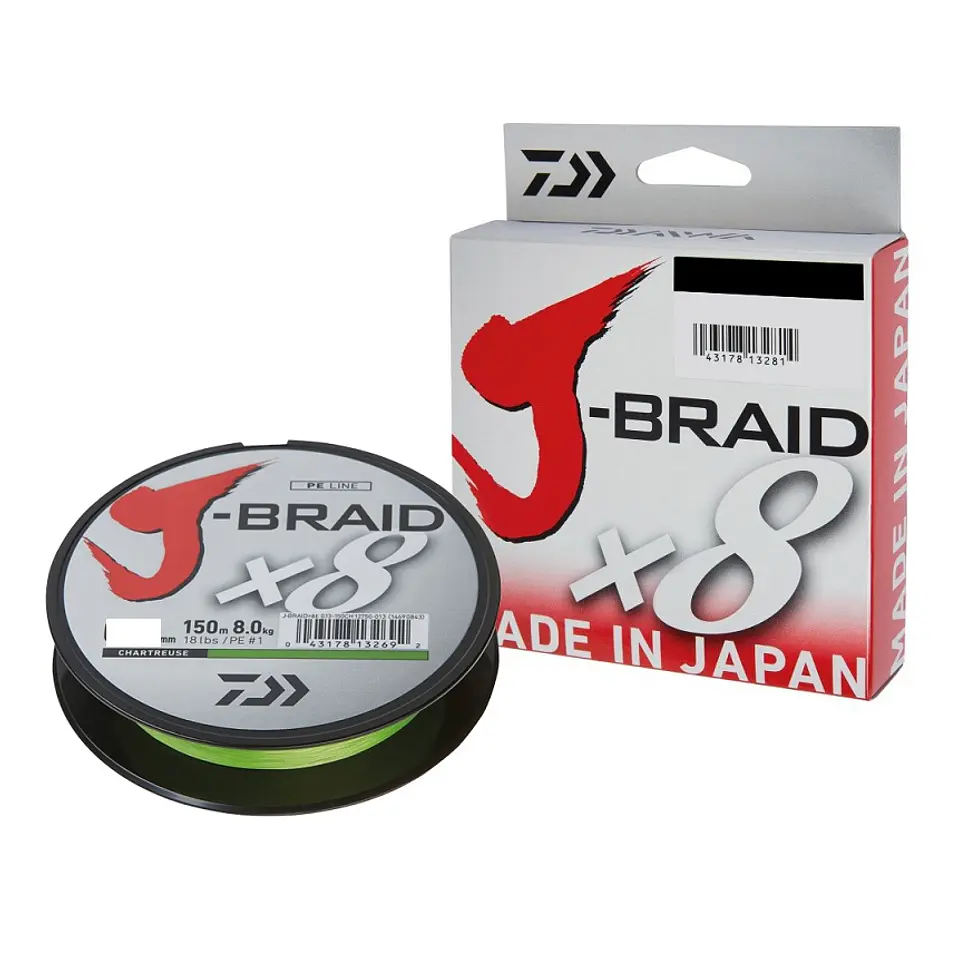 Multifilamento Daiwa J-Braid X8 0.19 Dark Green 300mts 1
