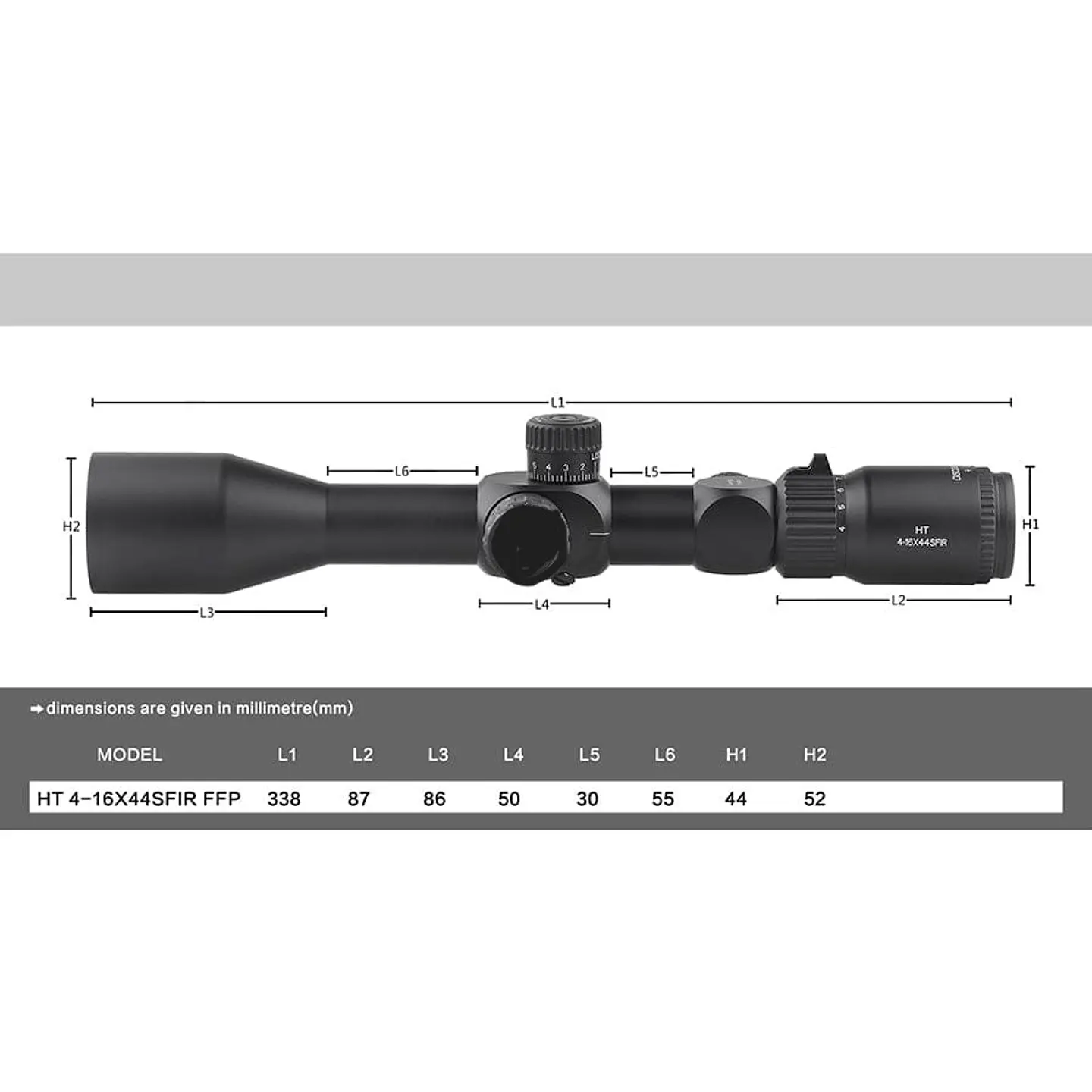 Mira telescopica  APOLO  4-16x44SFIRF FFP 2