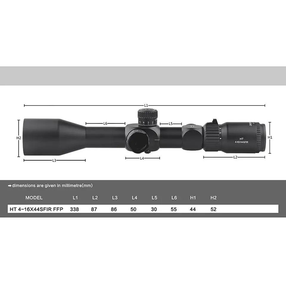 Mira telescopica  APOLO  4-16x44SFIRF FFP 2