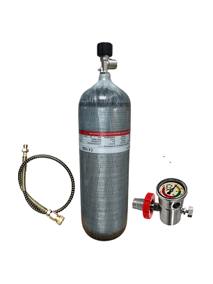 SCBA  APOLO  9.0 ltrs Fibra de Carbono con DIN con Manometro