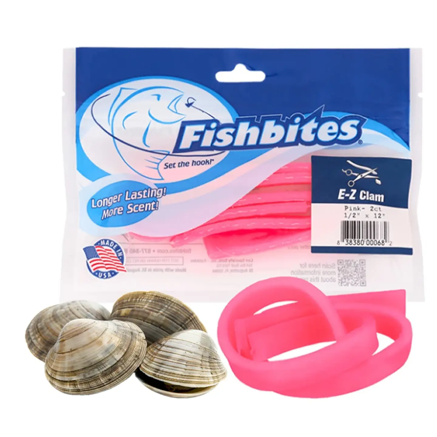 FishBites E-Z Clam Long Lasting Pink ESENCIA DE ALMEJA 1