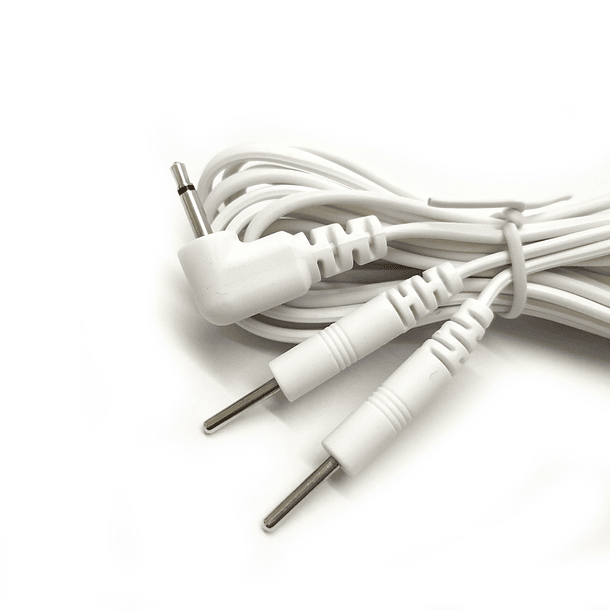 Cables Jack 3.5 mm 2 salidas tipo aguja para Tens Ems
