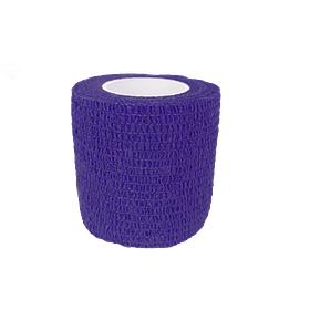 Vendaje Elástico Flexible Cohesivo 5cm X 4,5 Mtrs - Violeta Oscuro 