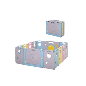 Corral De Plástico Bebés Playpen Mul-c Plegable 12+2 Paneles