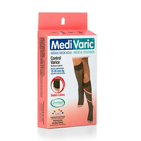 Medias de Compresión Mediana Rodilla Dedos Libres 15-20 mmhg - Sahara