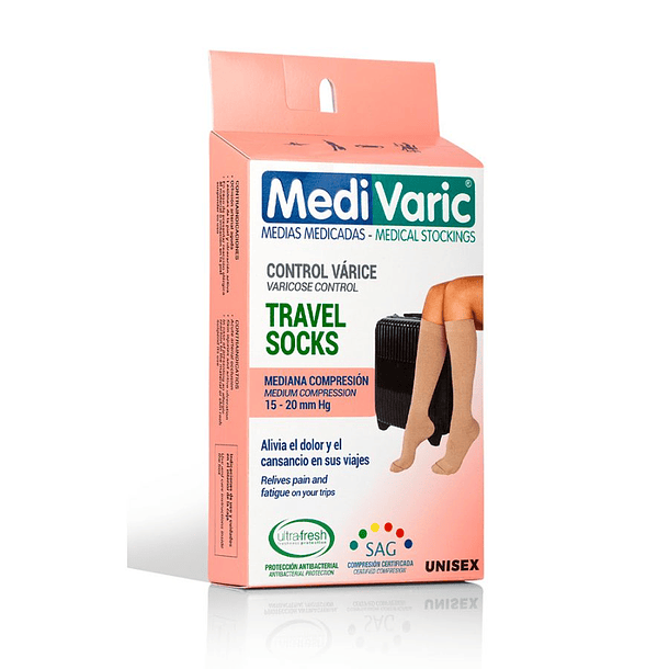 Medias Viajero – Mediana Compresión 15-20 mmHg Unisex