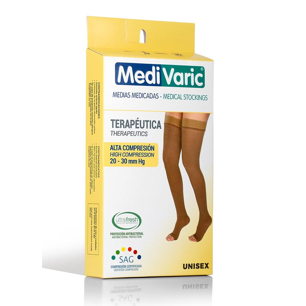 Mangas de compresión de pierna completa, unisex, medias de compresión altas  hasta el muslo de 20-30 mmHg, soporte graduado para muslo, pantorrilla