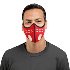 Tapabocas Antifluidos Copper Mask en Hilado de Cobre - Rojo