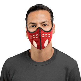 Tapabocas Antifluidos Copper Mask en Hilado de Cobre - Rojo Oscuro