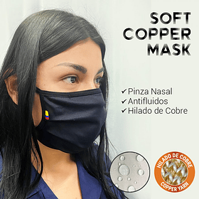 Tapabocas Soft Copper Mask en Hilado de cobre y Antifluidos