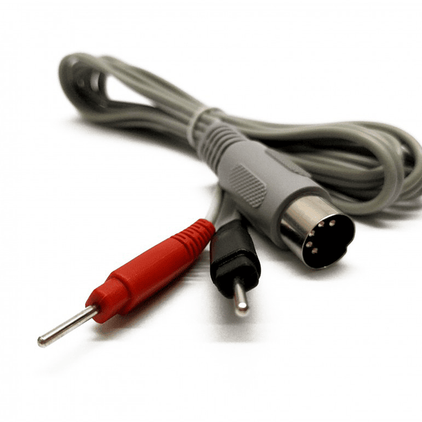 Cable Gris conector 5 pines, 2 salidas tipo aguja para Tens Ems 1