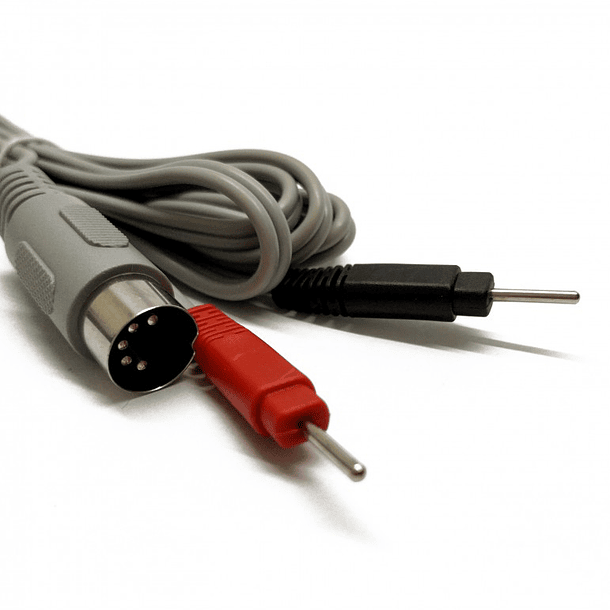 Cable Gris conector 5 pines, 2 salidas tipo aguja para Tens Ems 2