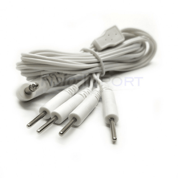 cables Jack 2.5 mm 4 salidas tipo aguja para Tens Ems 2