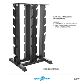 Rack para Mancuernas Encauchetadas