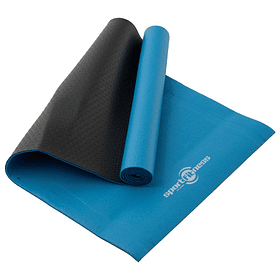 Colchoneta Mat de Yoga Doble Fax - Azul