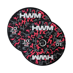 Bumper Plate 10 kg Pink Camo