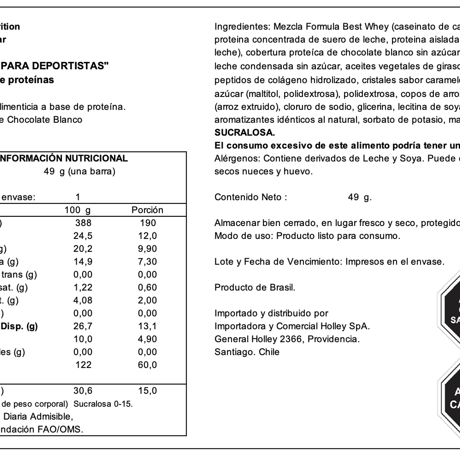 Atlhetica Nutrition Best Whey 12gr Torta Chocolate Blanco 12 unidades 4