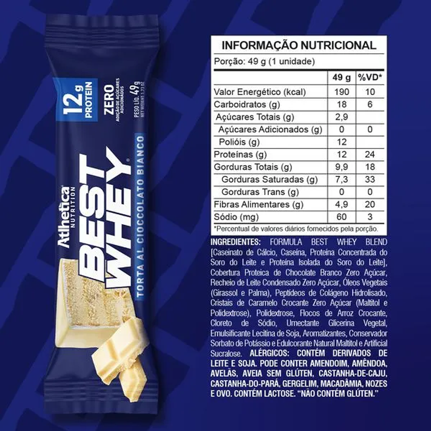 Atlhetica Nutrition Best Whey 12gr Torta Chocolate Blanco 12 unidades 5