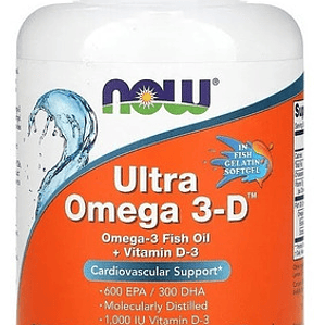 Now Foods Ultra Omega 3-d 90 Cápsulas Blandas De Pescado Sabor Sin Sabor