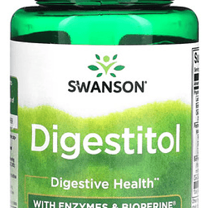 Cápsulas Digestivas Swanson Digestitol -  Enzimas Y Bioperin