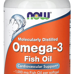 Now Omega-3 Fish Oil 1000mg | 180 Epa / 120 Dha | 100 Caps Sin Sabor