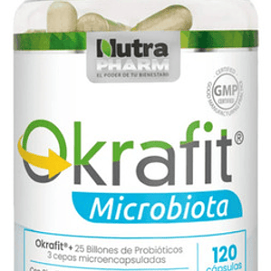 Quemador De Grasa Okrafit Microbiota Probiotix Atrapa Grasas Sabor 120 Cápsulas
