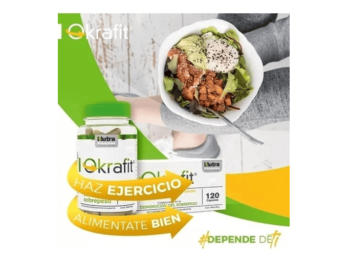 Quemador De Grasa Okrafit Microbiota Probiotix Atrapa Grasas Sabor 120 Cápsulas 7