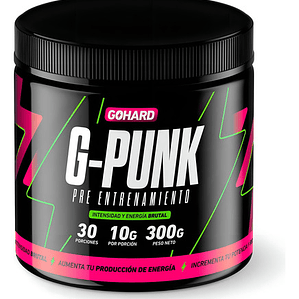 Pre Entrenamiento G Punk Gohard - 30 Servicios Sabor G-punk