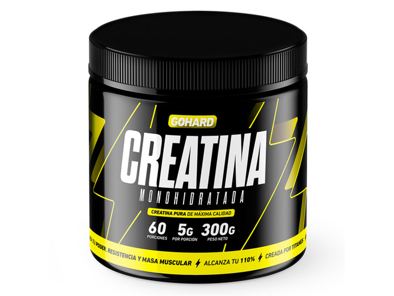 Creatina Monohidratada Gohard 60 Servicios. Fitness Sabor Sin Sabor / 300 Grs 1