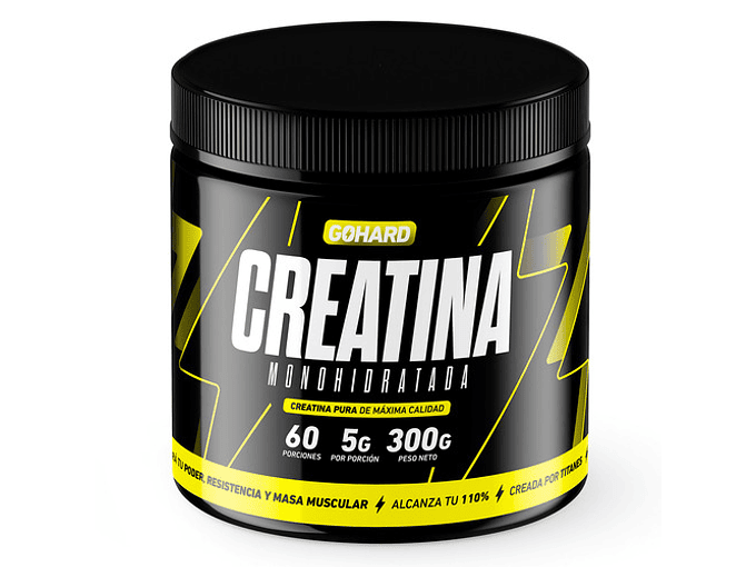 Creatina Monohidratada Gohard 60 Servicios. Fitness Sabor Sin Sabor / 300 Grs 1