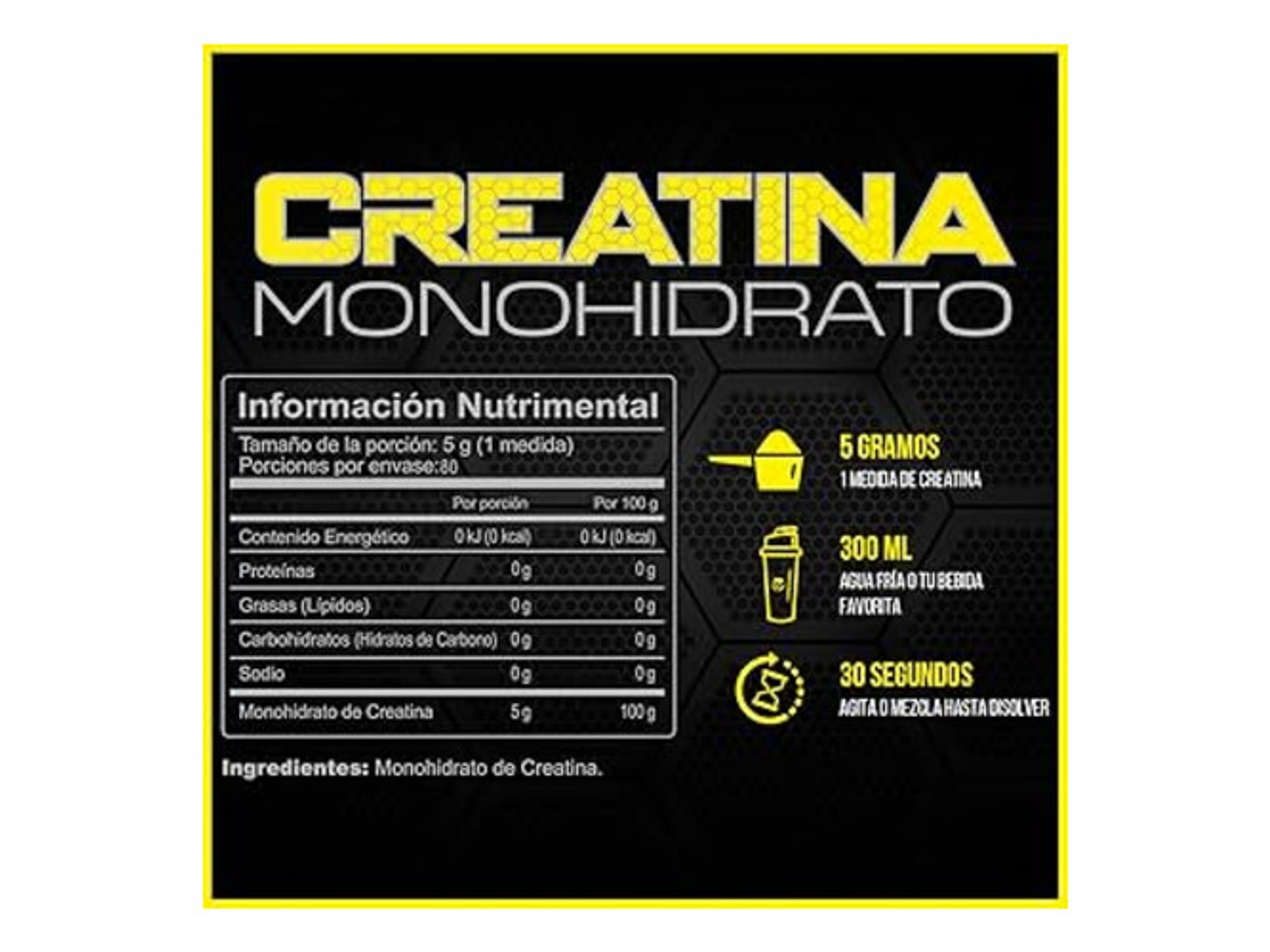 Creatina Monohidratada Gohard 60 Servicios. Fitness Sabor Sin Sabor / 300 Grs 3