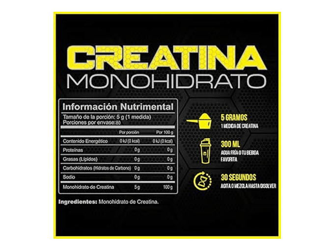Creatina Monohidratada Gohard 60 Servicios. Fitness Sabor Sin Sabor / 300 Grs 3