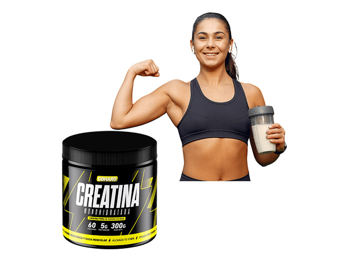 Creatina Monohidratada Gohard 60 Servicios. Fitness Sabor Sin Sabor / 300 Grs 4