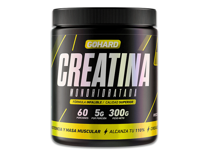 Creatina Monohidratada Gohard 60 Servicios. Fitness Sabor Sin Sabor / 300 Grs 6