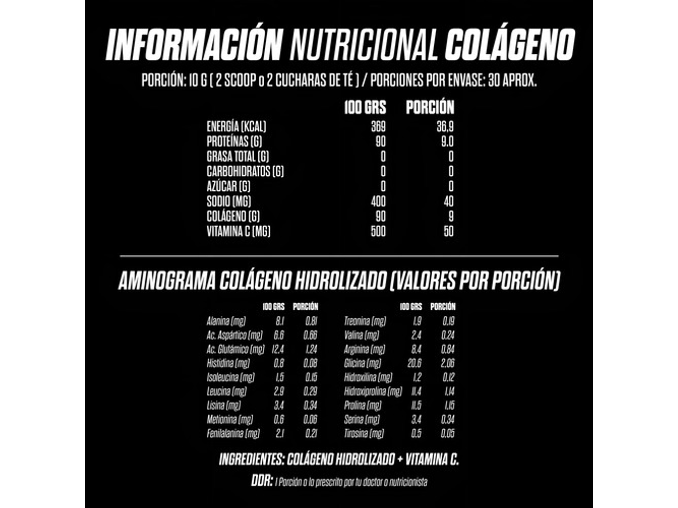Colageno Hidrolizado - Gohard - 300gr Sabor Sin Sabor 2