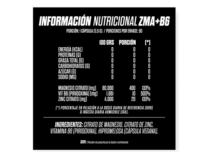 Zma + B6 60 Capsulas - Gohard Sabor Sin Sabor 2
