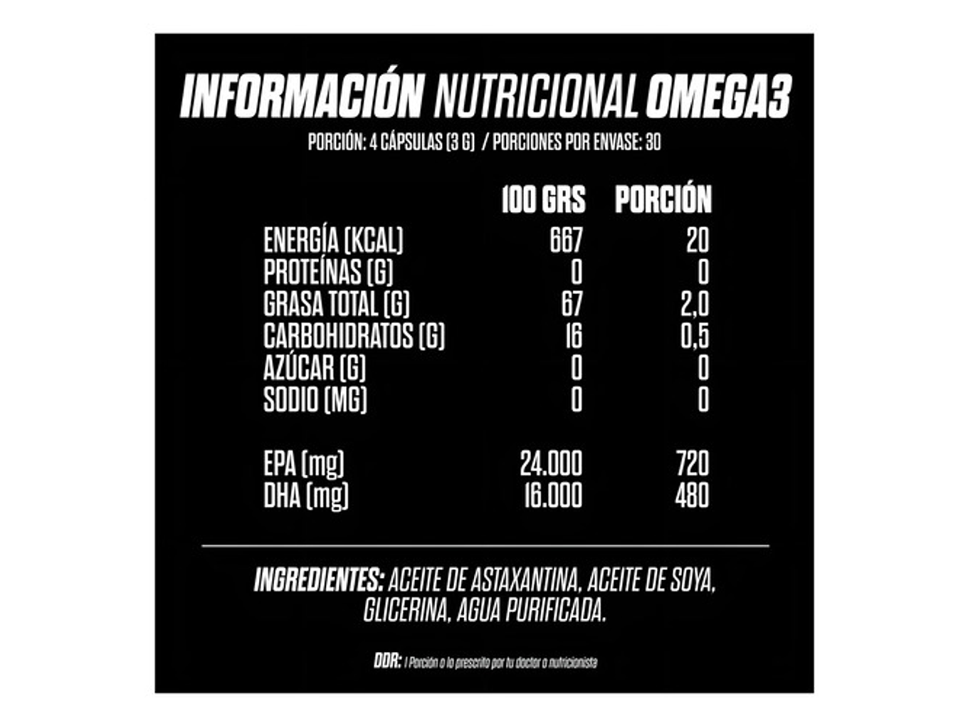 Omega 3 Vegano 120 Capsulas 30 Sv - Gohard Sabor Sin Sabor 2