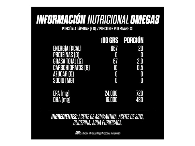 Omega 3 Vegano 120 Capsulas 30 Sv - Gohard Sabor Sin Sabor 2