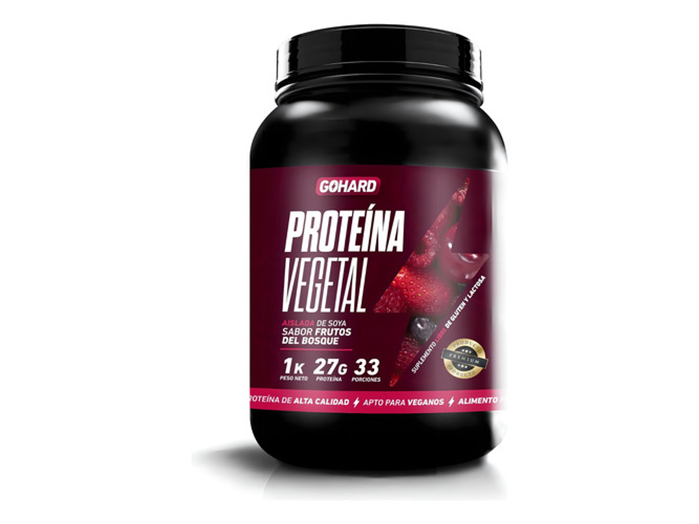 Proteína Vegetal Sabor Frutos Del Bosque Gohard Sabor Frutos Rojos 1