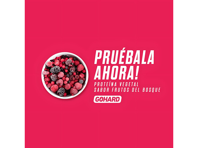Proteína Vegetal Sabor Frutos Del Bosque Gohard Sabor Frutos Rojos 2