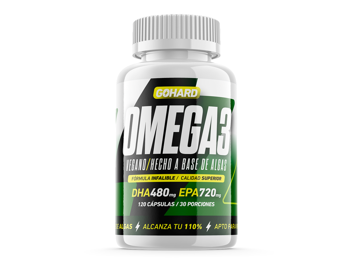Omega 3 Vegano 120 Capsulas 30 Sv - Gohard Sabor Sin Sabor 1