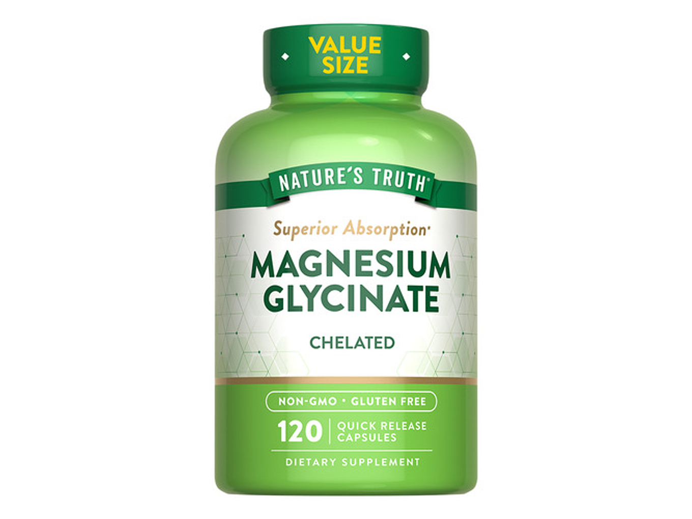 Magnesio Glicinato 200 Mg - 120 Caps Sabor Sin Sabor 1