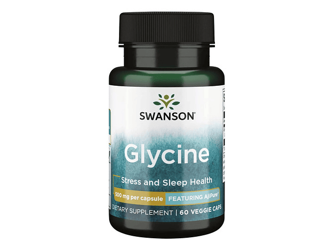 Glicina Glycine Swanson 500mg 60cap Veg Sabor 1