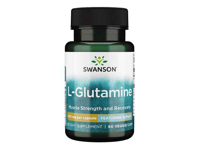 L-glutamine 500mg - 60 Veggie Capsules - Swanson Sabor Sin Sabor 1
