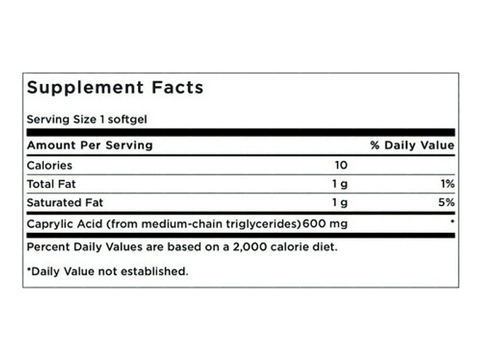 Acido Caprilico Swanson 600mg Candida Albicans 5