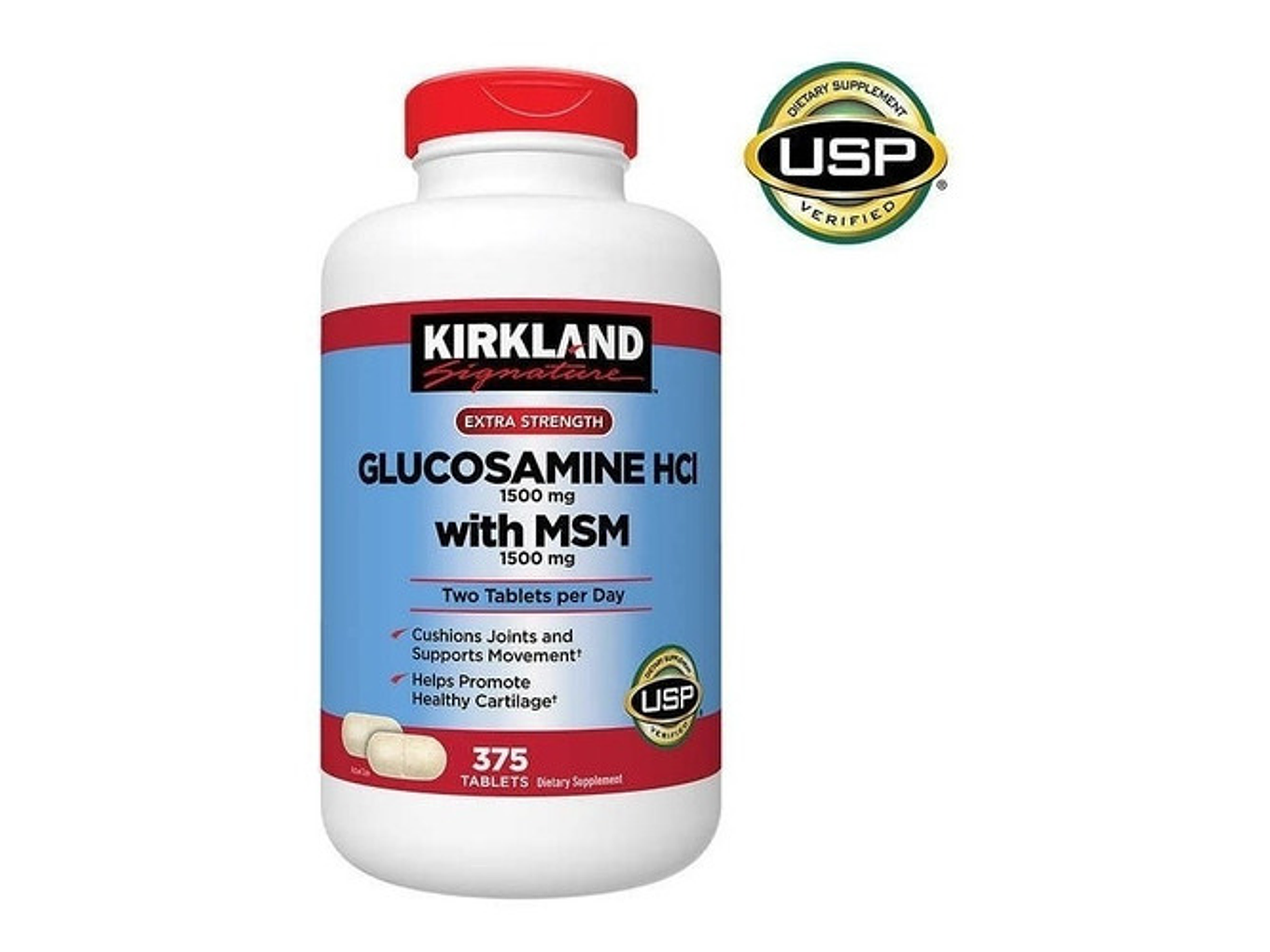Glucosamina Hci 1500 Mg Msm 1500 Mg -375 Tabletas Importadas De Ee. Uu. 1