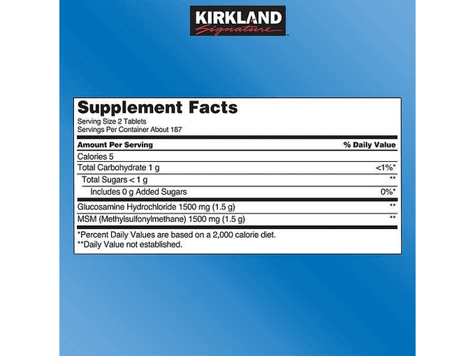 Glucosamina Hci 1500 Mg Msm 1500 Mg -375 Tabletas Importadas De Ee. Uu. 2