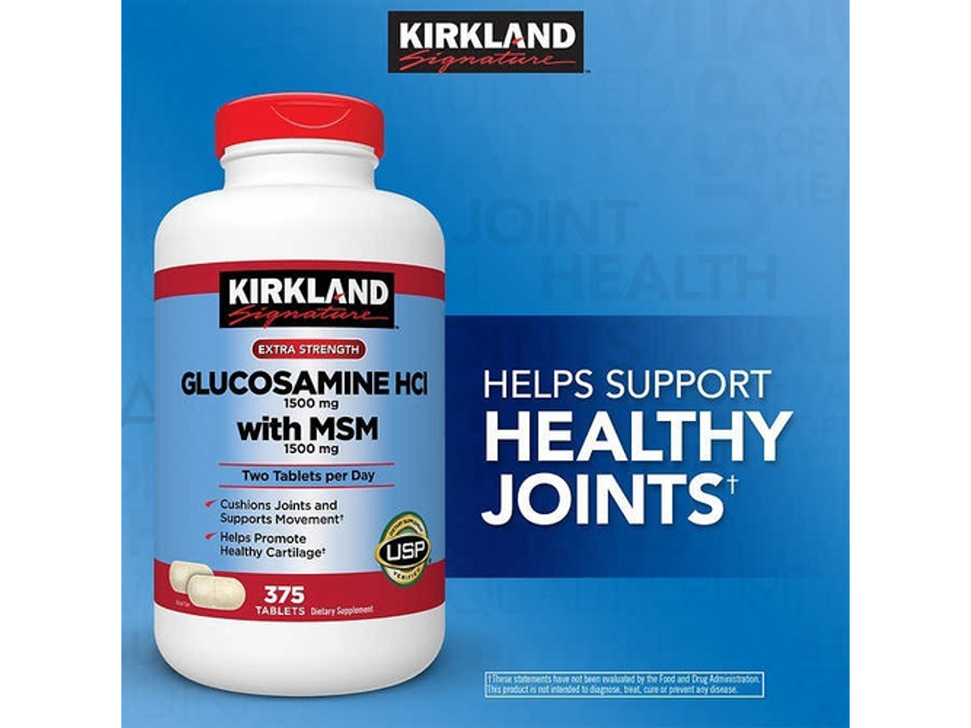 Glucosamina Hci 1500 Mg Msm 1500 Mg -375 Tabletas Importadas De Ee. Uu. 3